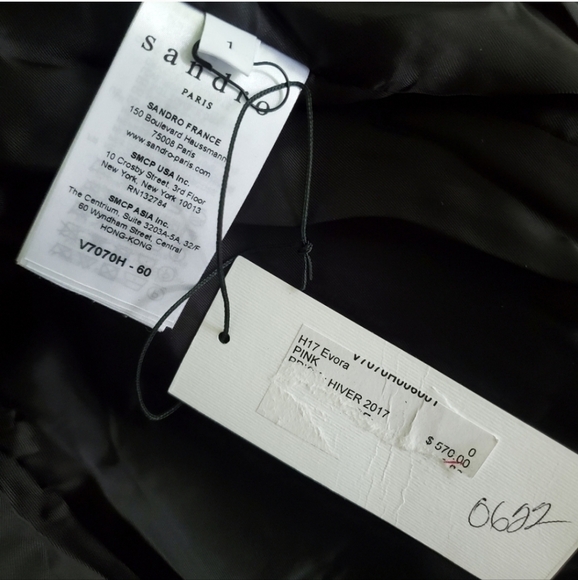 Sandro "Evora" Floral Jacquard Bomber Jacket - Picture 9 of 11